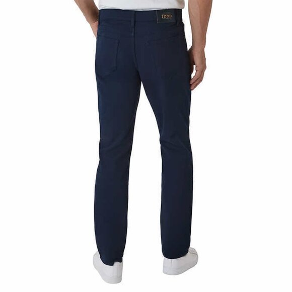 Blue Izod Men's Stretch 5 Pocket Regular Fit Jeans - Picture 6 of 8